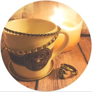 Antiqued Gold Bangle & Ring Set